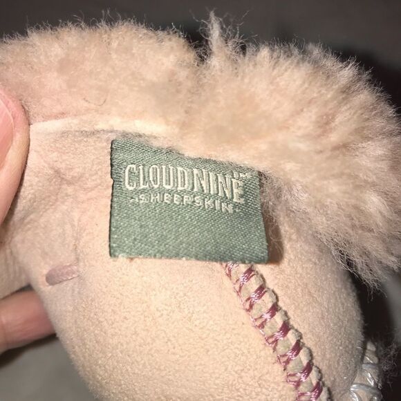 Cloud 9 Shearling Moccasins Pink 3 Booties - Picture 6 of 6